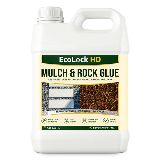 EcoLock HD Landscape Adhesive — Professional Mulch & Rock Glue