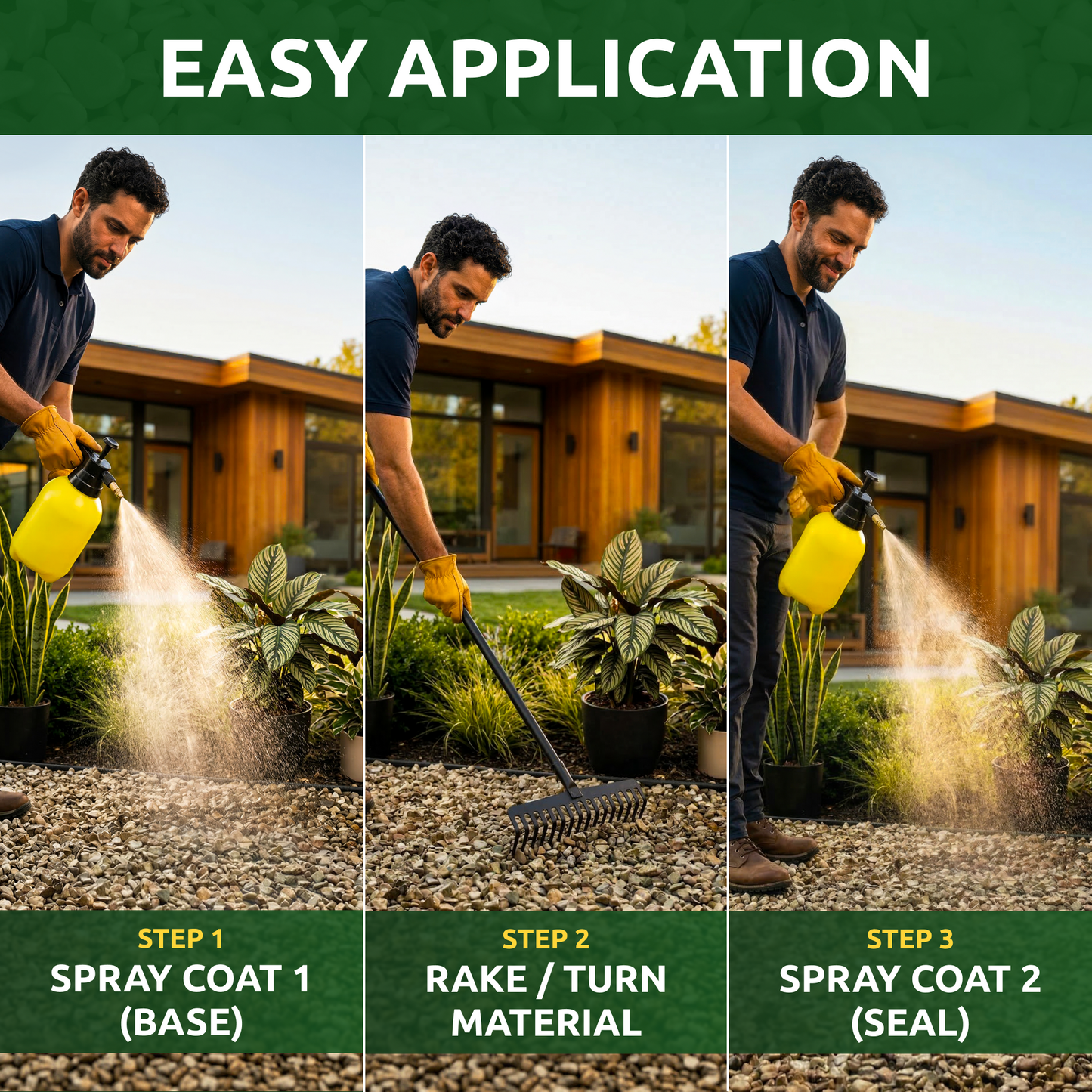 EcoLock HD landscape adhesive easy spray application with pump sprayer
